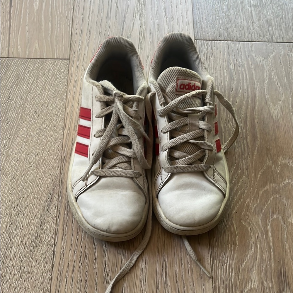Adidas White and Red Sneakers